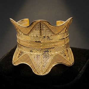 Wholesale 14K 18K 24K Gold Filled Forming Openable Kada <b>Bracelet</b>, Fashion Kada <b>Bracelet</b>, Brass Kada <b>Bracelet</b> With Filigree Work. - Product Image 5