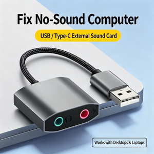 Tarjeta <span class=keywords><strong>de</strong></span> Sonido Externa USB, Adaptador <span class=keywords><strong>de</strong></span> <span class=keywords><strong>Audio</strong></span> con Conector <span class=keywords><strong>de</strong></span> 3.5mm, Espaciado <span class=keywords><strong>de</strong></span> 9mm, Micrófono, Auriculares, <span class=keywords><strong>Convertidor</strong></span> Tipo C <span class=keywords><strong>para</strong></span> <span class=keywords><strong>PC</strong></span>, Laptop, MacBook, PS5 - Product Image 1