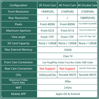 Caméra embarquée GreenYi 4K OEM pour Toyota Camry 2018-2020, Plug & Play, DVR de voiture, Type C, WiFi, contrôle par application, G-Sensor, vision nocturne