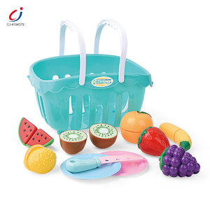 Juego de Cocina en Miniatura Chengji, Set de Cocina Realista para Niños, Canasta de Compras de Simulación, Divertido Juguete de Plástico para Cortar Verduras y Frutas - Product Image 1