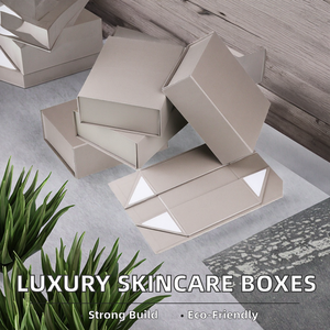 Luxury Custom Skincare Rigid Paperboard Boxes Magnetic Closure <b>Recyclable</b> Reusable <b>Gift</b> Boxes Cosmetics Candle Wallet Use Sponge - Product Image 2