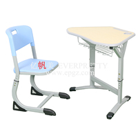 Bureau et chaise d'école à bas prix Table et chaise d'étudiant Bureau et chaise trapézoïdaux pour salle de classe intelligente