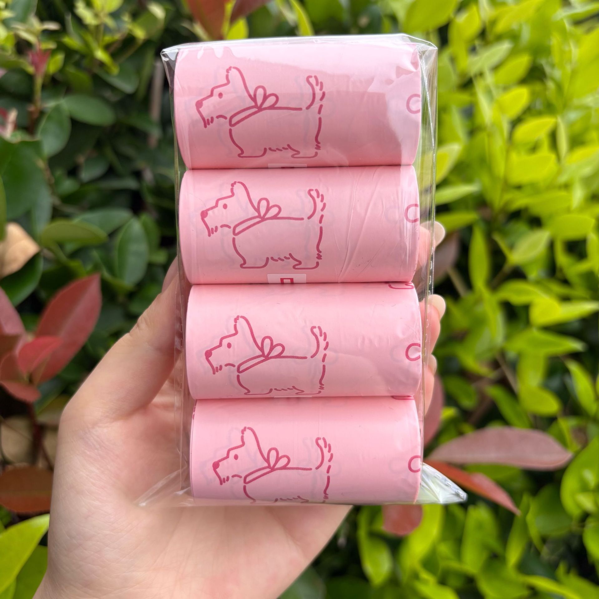 sans parfum 4 rouleaux 60 sachets rose