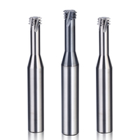 Fraise à trois dents Lucas Tools en alliage tungstène-cobalt revêtu d'AlTiN 60HRC pour machines CNC métalliques ODM OEM
