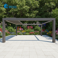 Pergola en aluminium sur mesure Sweet Home avec système de lames rétractables, toit motorisé et design bioclimatique imperméable