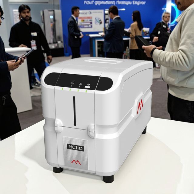 Stylish Avant-Garde Mc110 Double-Sided PVC ID Card Printer Mini Automatic 300dpi Resolution Ethernet Plastic for Office Use