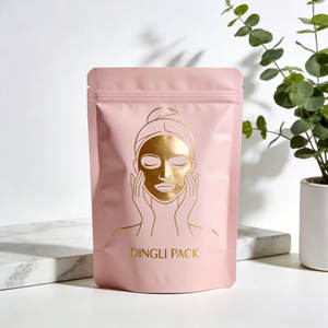 Bolsa de Embalaje de Plástico con Cierre Zip, Personalizada en Dorado, Reutilizable, Tipo Doypack, de Aluminio y Mylar, para Cosméticos y Champú - Product Image 1