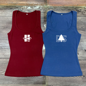 Top corto de algodón elástico y ajustado con espalda cruzada y cuello redondo para mujer, diseño de logotipo bordado personalizado, venta al por mayor - Product Image 4