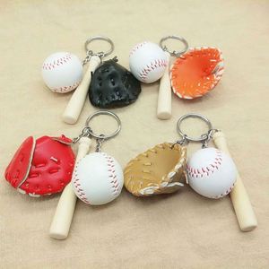 Mini Colorful Baseball Pendant & <b>Leather</b> <b>Keychain</b> Sports Event Souvenir for Gift & Key Holder Made of Metal & Alloy - Product Image 5