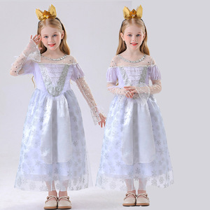Nouveau Halloween jeu de rôle robe de princesse blanche Alice Costume fille robe de neige <span class=keywords><strong>reine</strong></span> Animation scène Costume Cosplay - Product Image 4