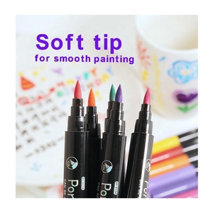 <span class=keywords><strong>Rotulador</strong></span> de pintura acrílica de 12 Colores de primera calidad, bolígrafos de cerámica de <span class=keywords><strong>porcelana</strong></span> con pincel <span class=keywords><strong>para</strong></span> regalos de Navidad, marcadores y Resaltadores permanentes - Product Image 4