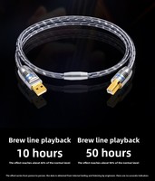Câble audio décodeur USB Type-A Type-B, gaine en PVC, tressé, cuivre monocristallin 7N, plaqué argent, adaptateur mâle-mâle de qualité audiophile