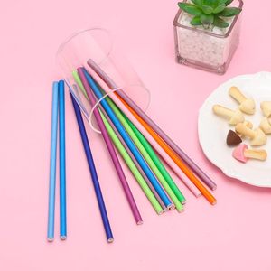 Pailles réutilisables en <span class=keywords><strong>acier</strong></span> inoxydable brossé de 6 mm, écologiques, accessoires de bar pour fêtes et mariages avec logo personnalisé - Product Image 5