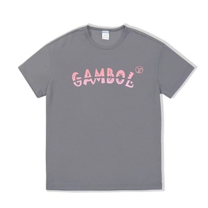 T-shirt GAMBOL ample à imprimé lettres en relief, style Hip Hop, manches courtes, streetwear décontracté, multicolore (noir clair) 220g, mode quotidienne - Product Image 3