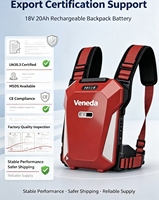 Batterie au lithium solide haute capacité 18V20Ah 360W Oliver pour sac à dos, légère et portable, pour machines de travail extérieures