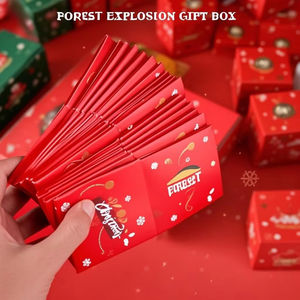 Caja de regalo de Navidad DIY papel plegable dinero cumpleaños sorpresa rebote explosiones sobre rojo Surpris - Product Image 5