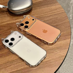 <span class=keywords><strong>Coque</strong></span> de téléphone <span class=keywords><strong>antichoc</strong></span> en TPU souple avec oreilles de chat 3D transparentes et mignonnes pour <span class=keywords><strong>iPhone</strong></span> 17 Air 16 E 15 14 13 12 11 Pro X XS Max XR <span class=keywords><strong>8</strong></span> <span class=keywords><strong>Plus</strong></span> - Product Image 3