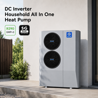 Pompa Panas Sumber Udara Tipe Monoblock DC Inverter All in One R290 8kw 12kw