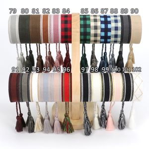 169 Designs 10 pièces en stock Bracelets d'amitié faits main, Bracelets brodés, Bracelets en corde avec pompon, Bracelets tressés réglables, Vente en gros - Product Image 3