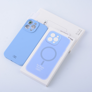 Logotipo personalizado marca Rebrand impermeable a prueba de golpes microfibra suave forro líquido funda de teléfono para iPhone 15 14 Pro Max - Product Image 3