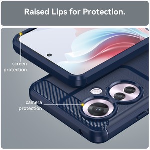 Funda de Gel TPU con Acabado de Carbono, Antigolpes, de Goma Reforzada para OPPO Reno 11F A38 Reno 13 A3 <span class=keywords><strong>A5</strong></span> Pro A1 A58 A98 A54 Find X8 - Product Image 6