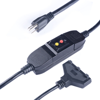 Réinitialisation automatique 15 ampères 3 broches 5-15P prises UL & CUL câble gfci cordon de rallonge GFCI Portable en ligne cordon d'alimentation prise GFCI