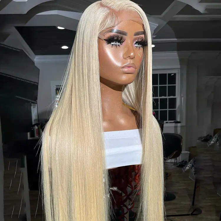 Cheap 40 Inch 13X4 13X6 Ash Honey Blonde 613 Lace Front Wig Raw Curly Glueless 360 Full Hd Lace Frontal Blond Human Hair Wig