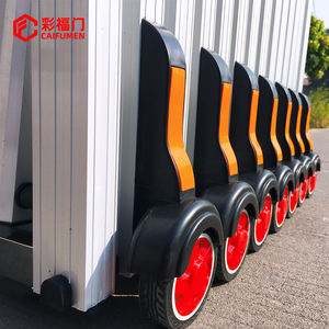 Custom Ontworpen Isolatie Hek Intrekbare Accordeon Type Winkelcentrum Wachtrij Partitie Met Wielen Telescopische Verkeer Wegversperring - Product Image 5