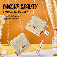 Étui en cuir de luxe, ensemble de 3 rouges à lèvres soyeux effet brume, longue tenue, anti-transfert, fini mat, kit de maquillage nude pour les lèvres, vente en gros