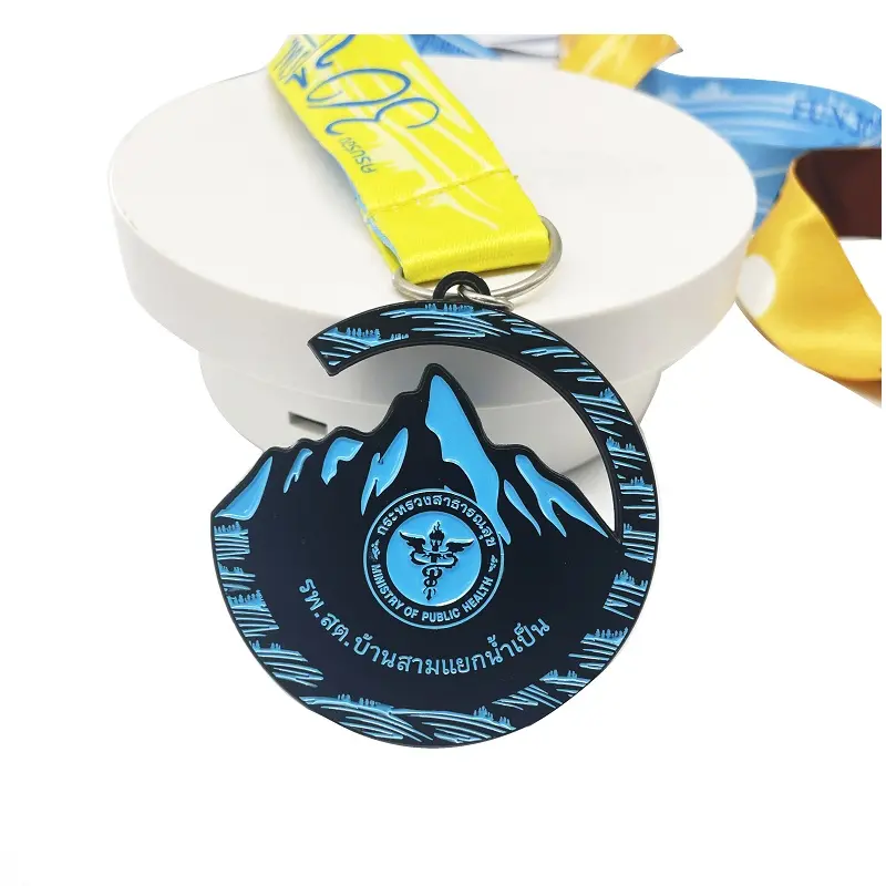 Küçük boy ödül madalyaları özel boş Logo Hollow Out şekil hatıra Run madalya