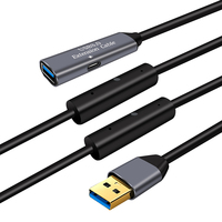 Cable de Extensión USB 3.0 Tipo C de Alta Velocidad, Blindado y Ecológico, con Conectores de Aleación de Aluminio y PVC para Disco Duro de Computadora