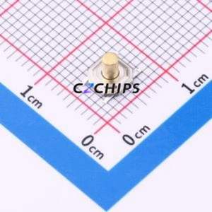 HX 5.2x5.2x4.3H Tactile Switch SMD-4P,5.2x5.2mm Switch Single Pole Single Throw Round Button 2.5N Vertical Mount - Product Image 1