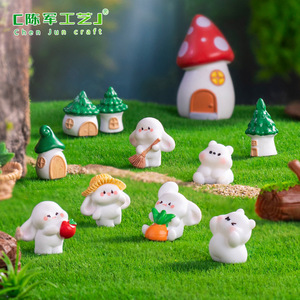 weij Micro-paisaje decorativo, Conejito, Oso, Figuras de grano, Jardinería, Casa del árbol, Paisajismo, DIY - Product Image 1