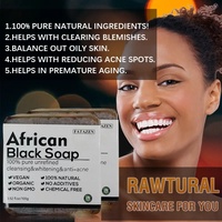 Marque privée Soins du corps Nettoyant pour le corps Bio 100% Pure Handmade Exfoliating Whitening Africain Black Soap for Black Spots
