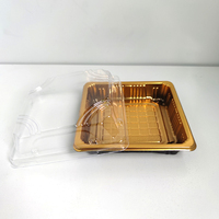JY-81201 Einweg-quadratische Verpackung Sushi-Tablett mit Deckel Kunststoff Takeout Lebensmittel behälter Verpackungs box