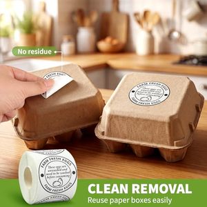 Étiquettes autocollantes recyclables de 2 pouces pour cartons d'œufs frais de ferme, pour l'emballage des œufs de poule et de caille à gratter - Product Image 6