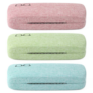 Brillen etui Multi Bright Color Leinen gewebe Oberflächen material Hartschalen-Brillen halter Aufbewahrung koffer - Product Image 5