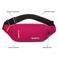 Sac banane de sport résistant à l'eau, réglable, unisexe, sacoche de ceinture, sac de poitrine bandoulière pour la course et les activités de plein air