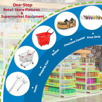 Lemari Display Ritel Pegboard dengan Rak Gantungan dan Penyimpanan Bawah untuk Toko Perkakas