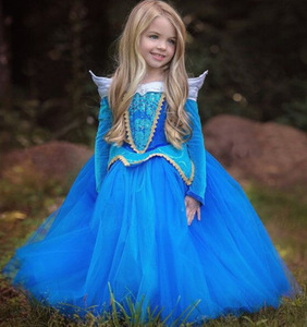 Vestido de Princesa Aurora de Manga Larga para Niñas, Disfraz de <span class=keywords><strong>Bella</strong></span> Durmiente para Cumpleaños, Halloween <span class=keywords><strong>y</strong></span> Cosplay - Product Image 5