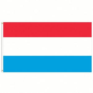 3x5ft Luxembourg <b>Flag</b> in Polyester With Two Brass Grommets Digital Printed Single Layer Wall Hanging for Indoor Outdoor Decor - Product Image 1
