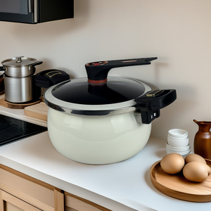 סיר מרק עמיד בנפח 4.5 ליטר, מתאים לכיריים אינדוקציה, לשימוש פנימי, עם ציפוי אמייל, למכירה - Product Image 2