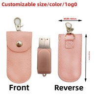 Étui de protection en cuir PU pour outils, porte-badge de travail cousu, pochette de rangement, accessoire pour clé USB, vente en gros