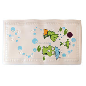 Tapis de bain antidérapant en PVC durable avec ventouses, motif animal, fabriqué à la machine pour bébés, enfants et tout-petits – Essentiels pour la salle de bain et la baignoire - Product Image 3