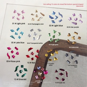 Vente en gros usine – Breloques pour ongles 3D à fond plat, couleur champagne, effet bling-bling, assortiment de diamants 1440 - Product Image 3