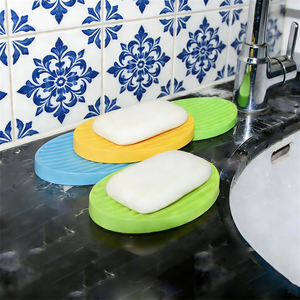 Op maat gemaakte siliconen zeepbak antislip afwaterende zeephouder voor eenvoudige reiniging creatief badkameraccessoire siliconen zeepbakje - Product Image 4