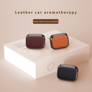 QIANHONG Purificador de Aire para Coche de Lujo Moderno de Aleación con Piel de Cordero, Difusor de Aroma, Logotipo Personalizado, Perfume en Gel, Colonia <span class=keywords><strong>Westin</strong></span>, Ámbar Gris, Té Blanco - Product Image 6