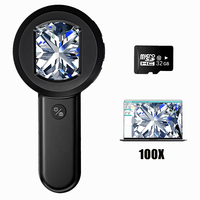 Screen Magnifying Glass with Photo and Video Recording Multifunctional Handheld Monocular Microscope 100X
