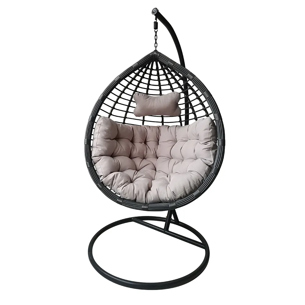 Patio Hanging Egg Chair Outdoor Garden Hammock Swing Hanging Chair Balcony Ceiling Rocking Swing Chair With Cushion