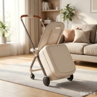 Valise-chariot pour enfants, valise de voyage multifonctionnelle 2 en 1 pour tout-petits, chariot pliable pour bébé, bagage à roulettes